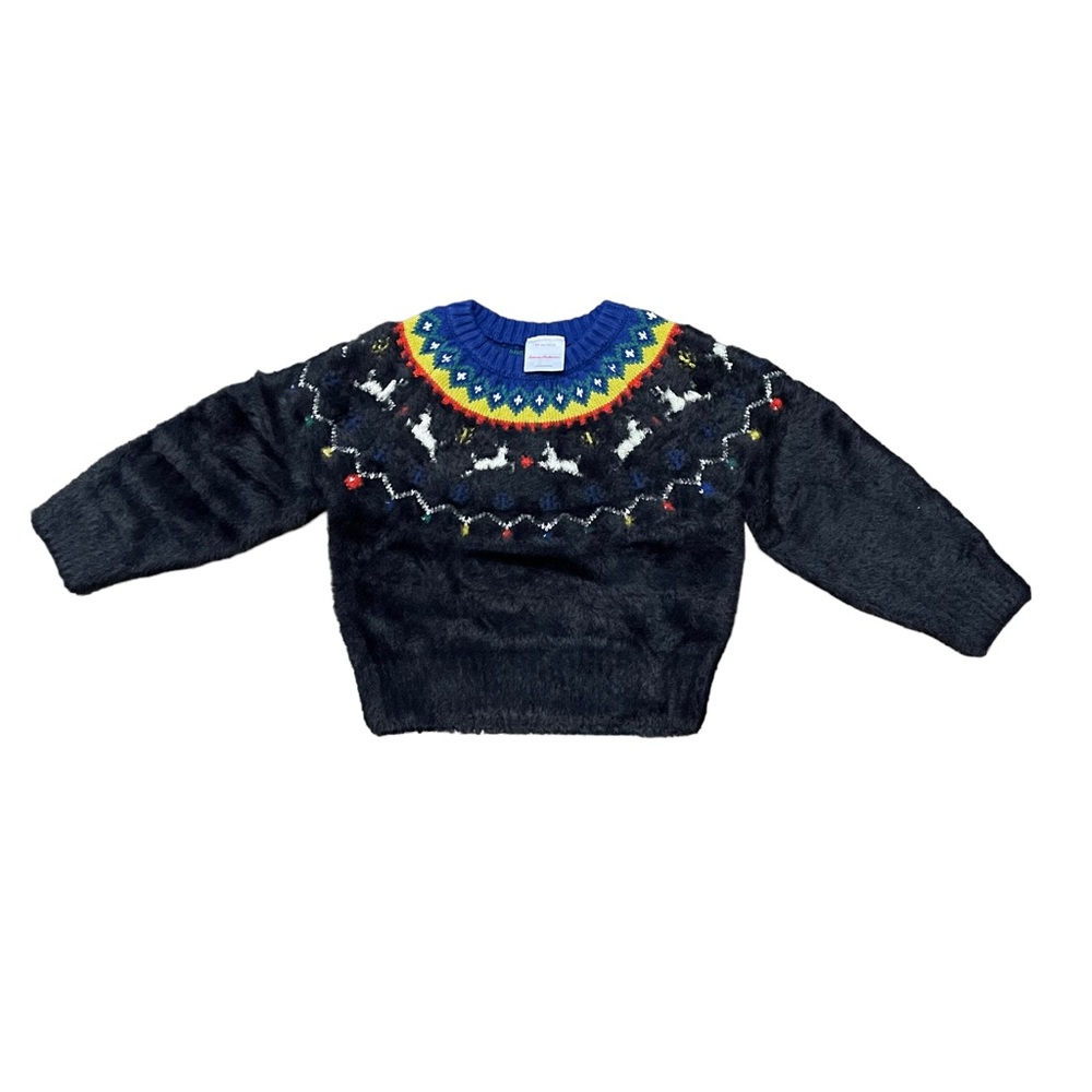 NWT Hanna Andersson Festive Fairisle Christmas Pullover Sweater Size 2T (85)